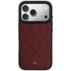 Etui Mercedes Leather with Crossed Lines MagSafe do iPhone 17 Pro Max czerwony
